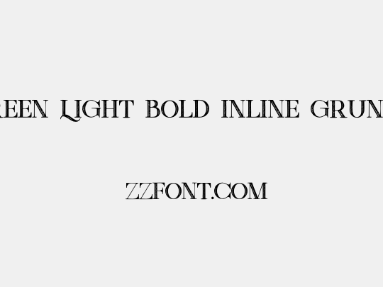 Green Light Bold Inline Grunge