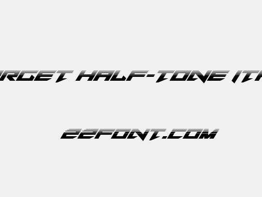 Tarrget Half-Tone Italic