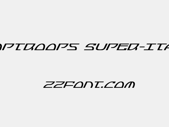 Jumptroops Super-Italic