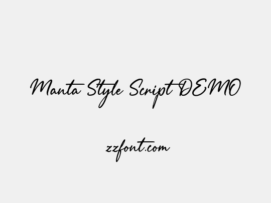 Manta Style Script DEMO