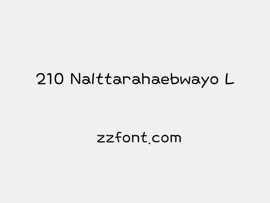 210 Nalttarahaebwayo L