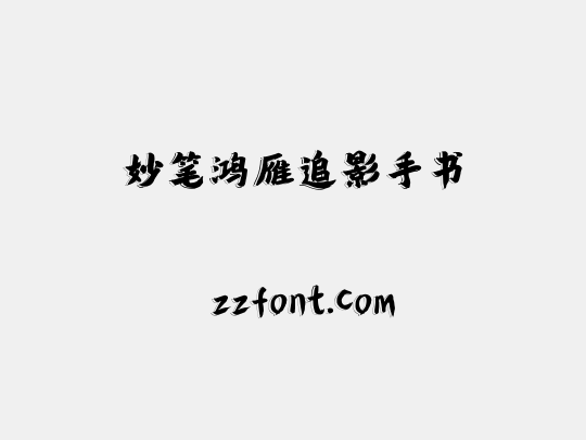 妙笔鸿雁追影手书