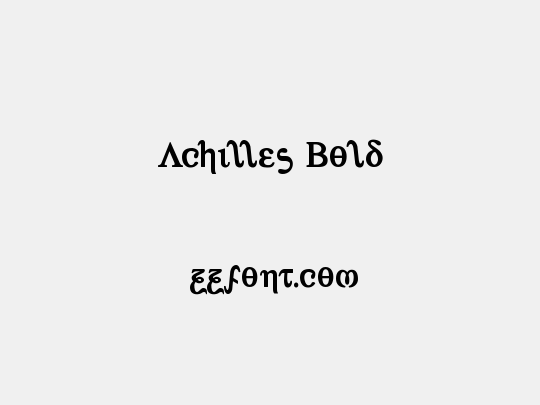 Achilles Bold