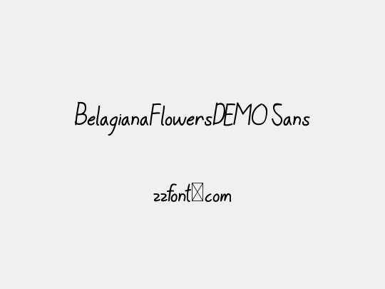 BelagianaFlowersDEMO Sans