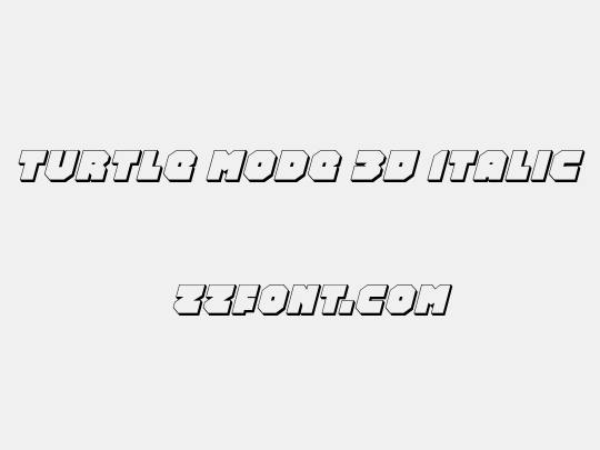 Turtle Mode 3D Italic