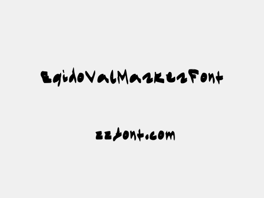 EgidoValMarkerFont