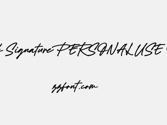 Black Signature PERSONAL USE ONLY