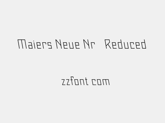 Maiers Neue Nr.8 Reduced