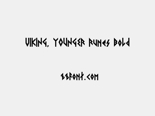 VIKING, YOUNGER Runes Bold