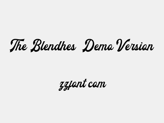 The Blendhes  Demo Version