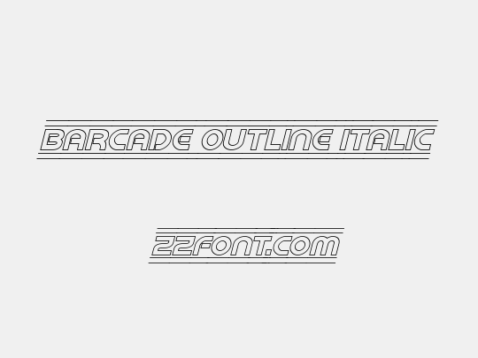 Barcade Outline Italic