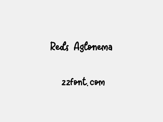 Reds Aglonema