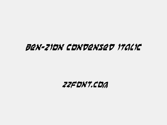 Ben-Zion Condensed Italic