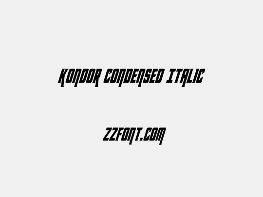 Kondor Condensed Italic