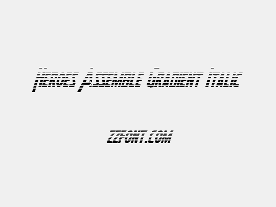 Heroes Assemble Gradient Italic