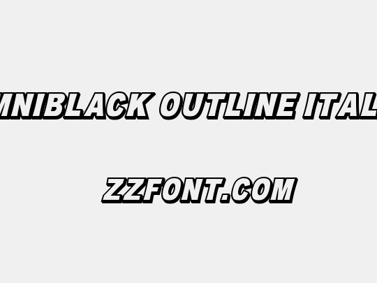OMNIBLACK Outline Italic