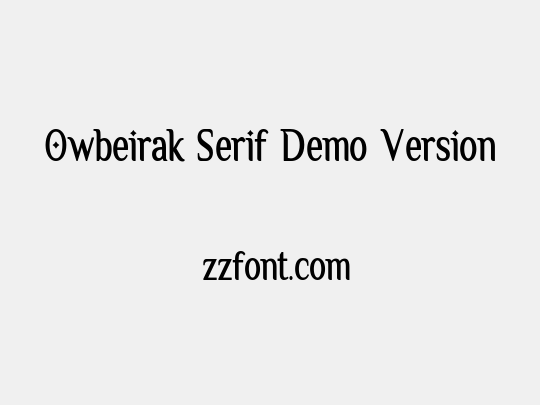 Owbeirak Serif Demo Version