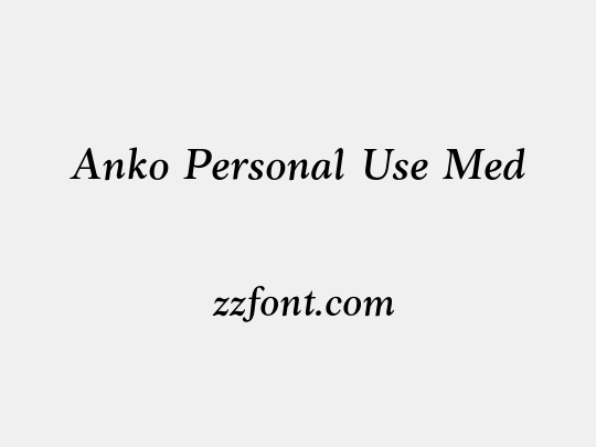 Anko Personal Use Med