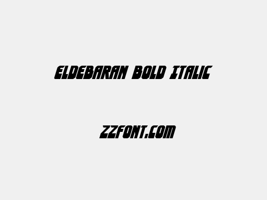 Eldebaran Bold Italic