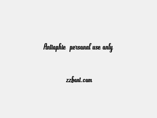 Antiophie  personal use only