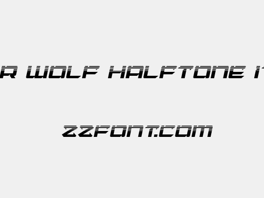Laser Wolf Halftone Italic