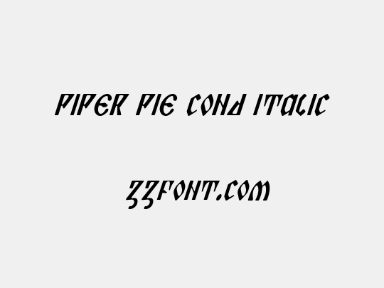 Piper Pie Cond Italic