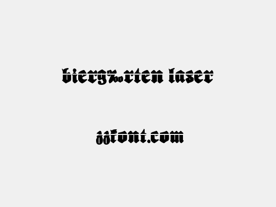 Bierg‰rten Laser
