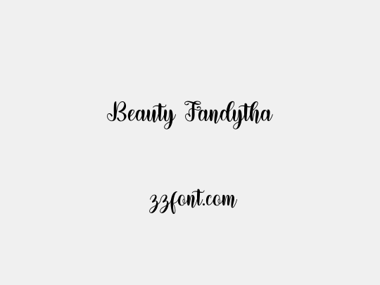 Beauty Fandytha