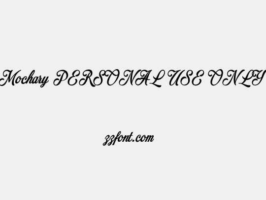 Mochary PERSONAL USE ONLY