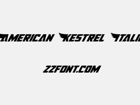 American Kestrel Italic