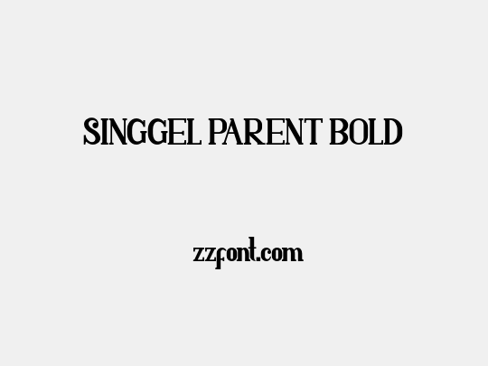 SINGGEL PARENT BOLD