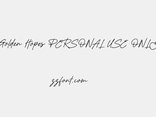 Golden Hopes PERSONAL USE ONLY