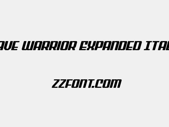 Wave Warrior Expanded Italic
