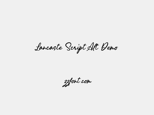 Lancaste Script Alt Demo