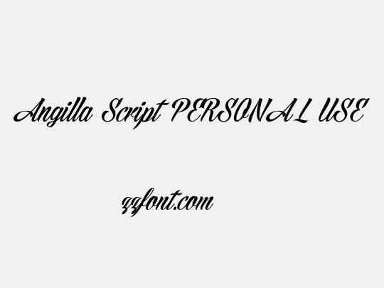 Angilla Script PERSONAL USE