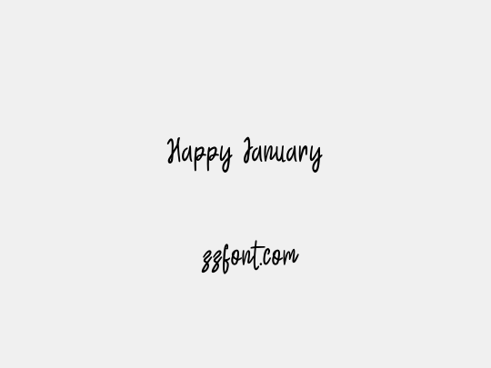 Happy January