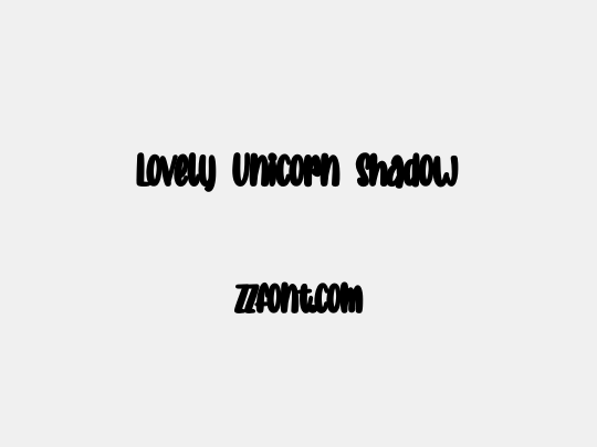 Lovely Unicorn Shadow