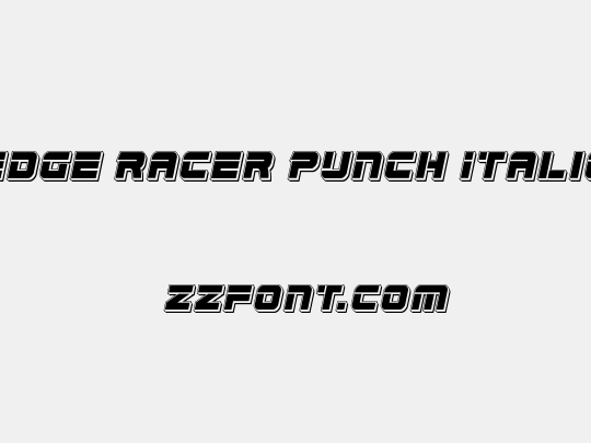 Edge Racer Punch Italic