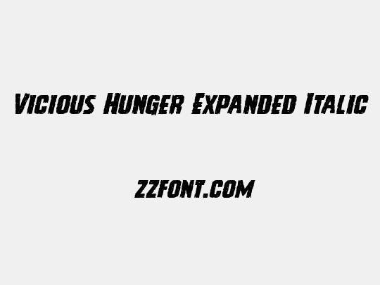 Vicious Hunger Expanded Italic
