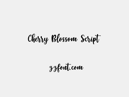 Cherry Blossom Script