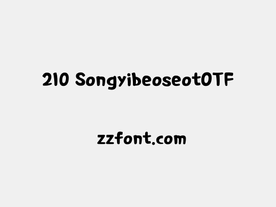 210 SongyibeoseotOTF
