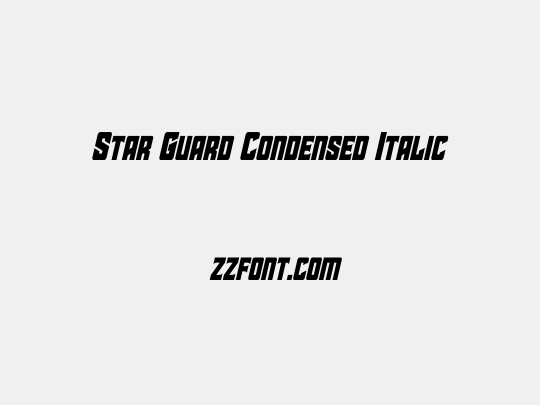 Star Guard Condensed Italic