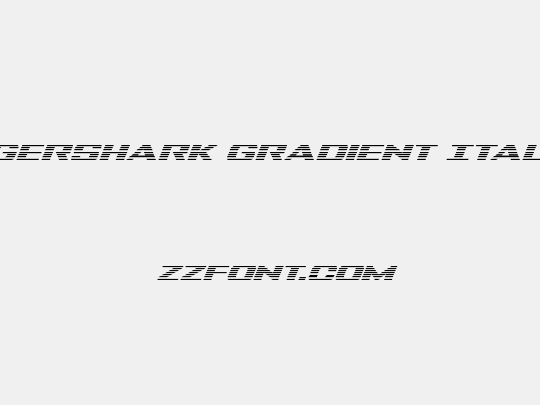 Tigershark Gradient Italic