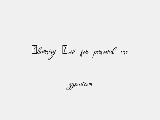 Chemistry Font for personal use