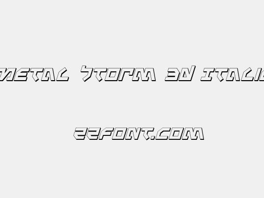 Metal Storm 3D Italic