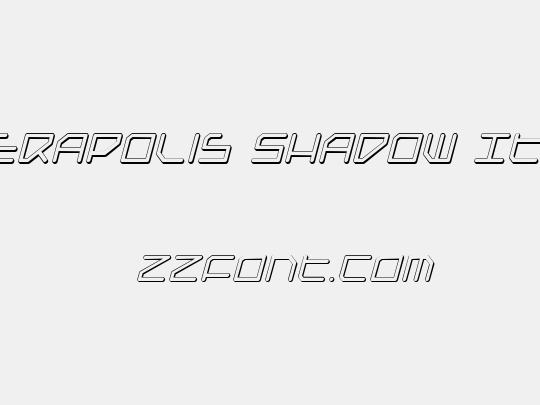 Federapolis Shadow Italic