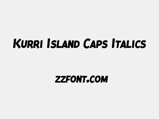Kurri Island Caps Italics
