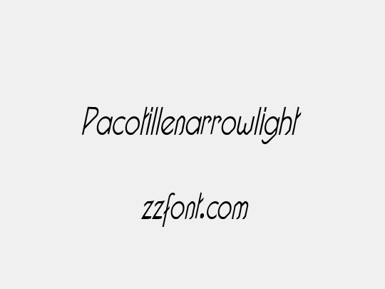 Pacotillenarrowlight