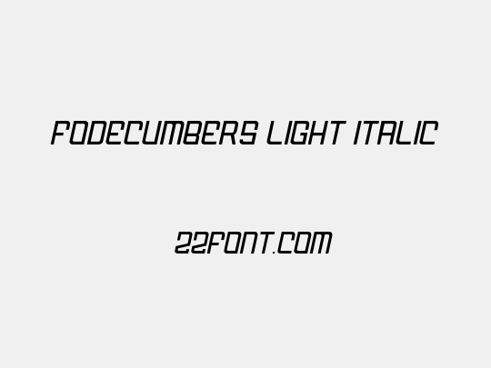 FODECUMBERS LIGHT ITALIC
