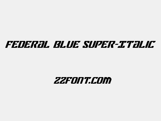 Federal Blue Super-Italic